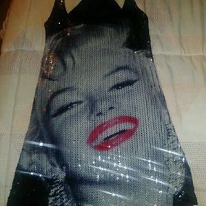 Marilyn Monroe sequin tank top XS